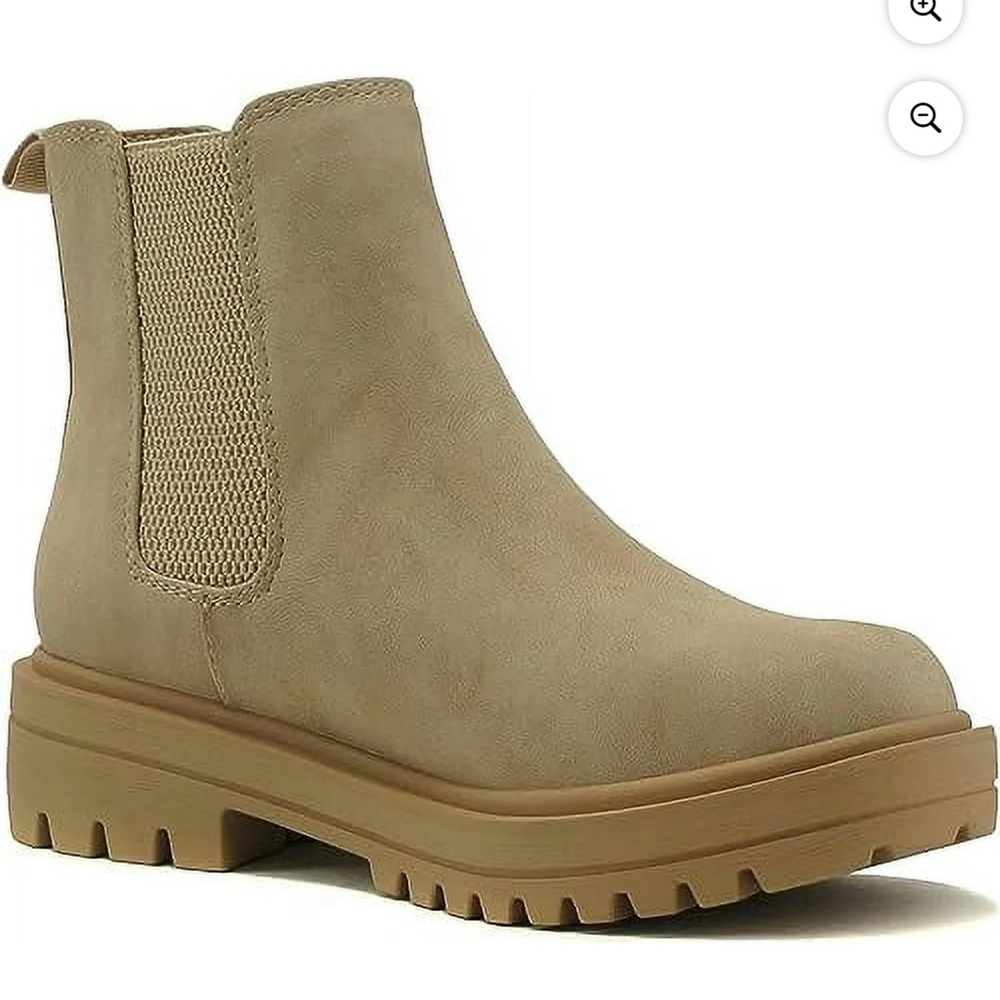 Soda Beige Ankle Booties
